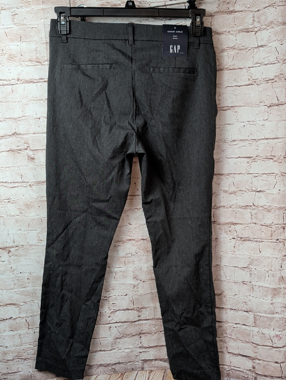 GAP Women's Skinny Ankle Mid rise Charcoal Dress Pants Size 6 Nwt - Picture 7 of 9